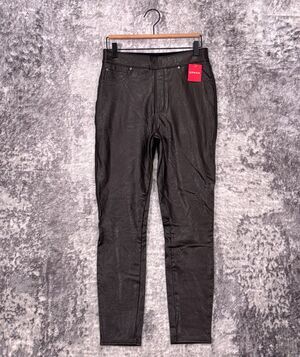 New Spanx Leather Like Ankle Skinny Pants Medium Womens